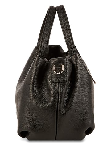 Victor & Hugo Paris Skórzana torebka "Allegra" w kolorze czarnym - 30 x 20 x 14 cm