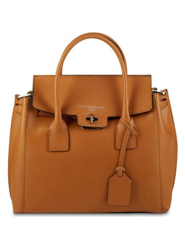 Victor & Hugo Paris Leren handtas "Jane" camel - (B)36 x (H)35 x (D)24 cm