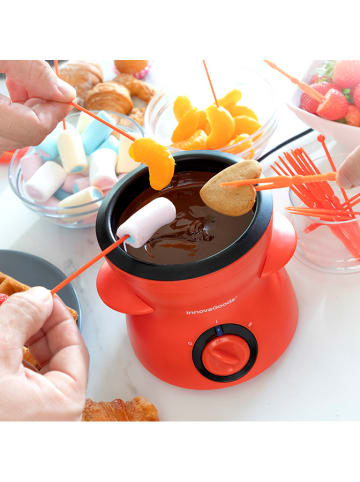 InnovaGoods Schokoladenfondue mit Zubehör in Rot/ Schwarz - (B)14,7 x (H)12,5 x (T)14,7 cm