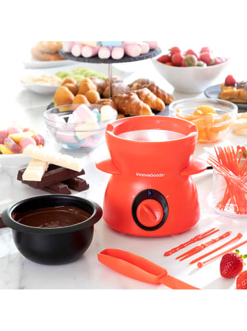 InnovaGoods Schokoladenfondue mit Zubehör in Rot/ Schwarz - (B)14,7 x (H)12,5 x (T)14,7 cm