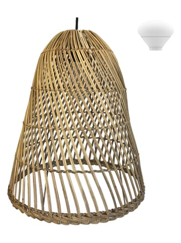 lumisky Hängeleuchte "Paulo" in Hellbraun - (H)45 x Ø 40 cm