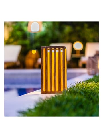 lumisky Lampa solarna LED "Chennai" w kolorze jasnobrązowym - 15 x 30 x 15 cm