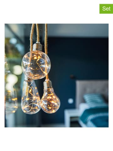 lumisky 3-delige set: ledsolarlampen "Jolly" lichtbruin