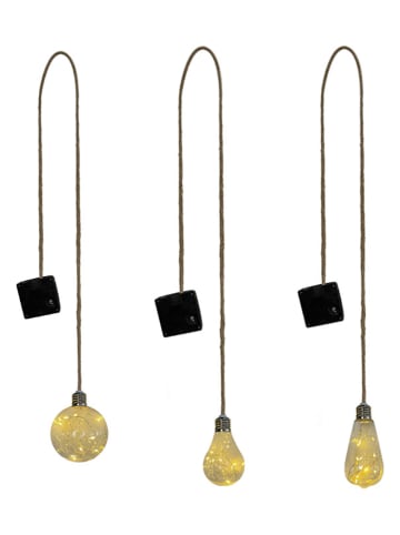 lumisky 3-delige set: ledsolarlampen "Jolly" lichtbruin