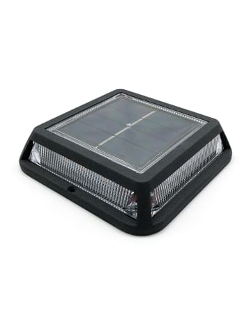 lumisky 2er-Set: LED-Solar-Bodenspots "Quadry" in Schwarz - (B)12 x (H)3 x (T)12 cm