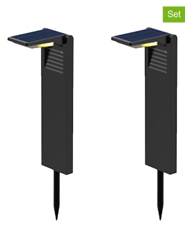 lumisky Lampy solarne LED (2 szt.) w kolorze czarnym - wys. 41 cm