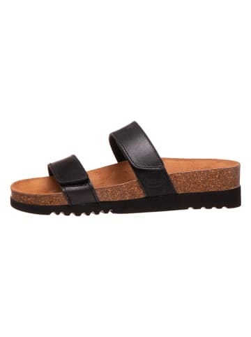 Scholl Leder-Pantoletten "Lusaka" in Braun