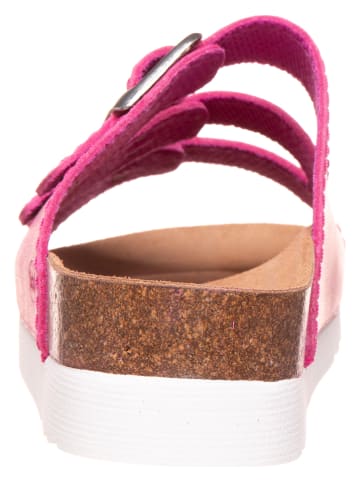 Scholl Leren slippers "Rio Wedge" roze