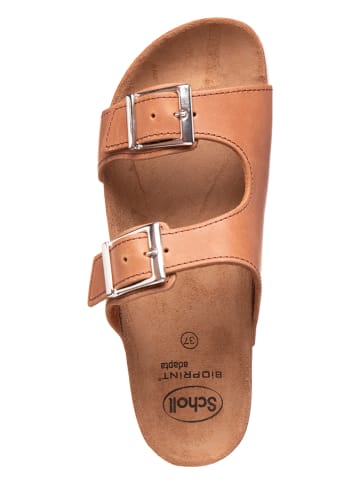 Scholl Skórzane klapki "Filippa" w kolorze jasnobrązowym