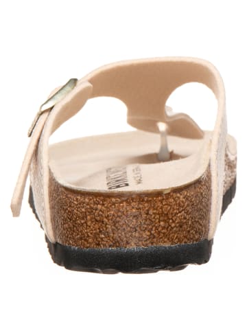 Birkenstock Zehentrenner "Gizeh" in Creme/ Gold - Weite N