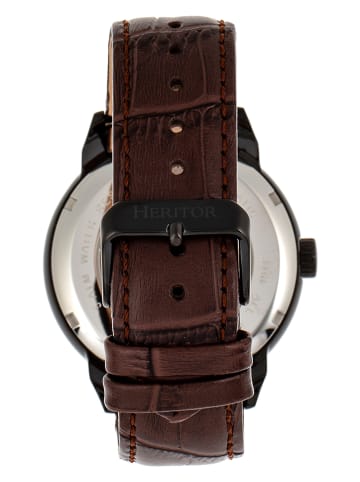 Heritor Automatikuhr "Sanford" in Braun/ Schwarz