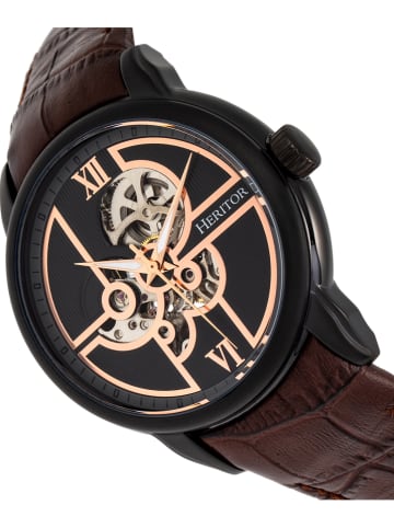 Heritor Automatikuhr "Sanford" in Braun/ Schwarz
