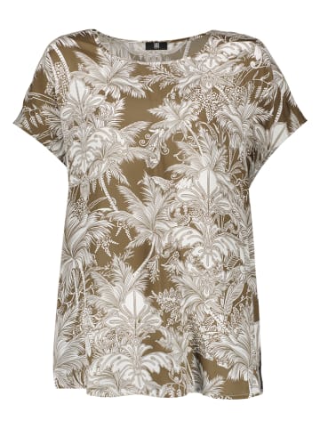 RIANI Blouse olijfgroen/wit