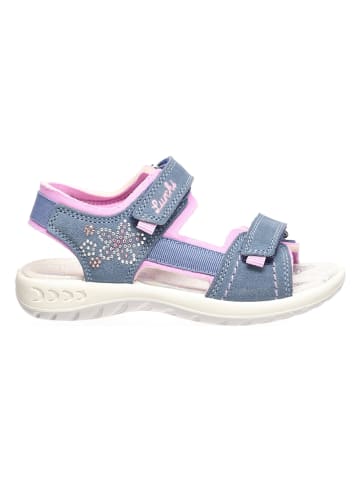 Lurchi Leder-Sandalen "Fia" in Blau/ Rosa