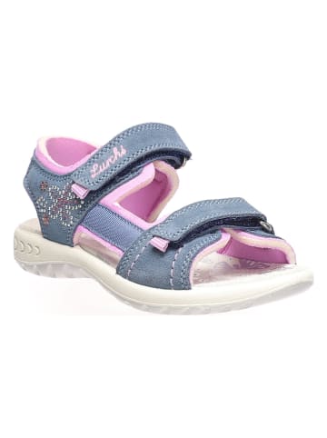 Lurchi Leder-Sandalen "Fia" in Blau/ Rosa