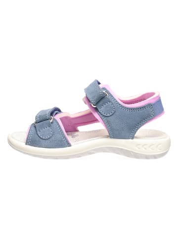 Lurchi Leder-Sandalen "Fia" in Blau/ Rosa