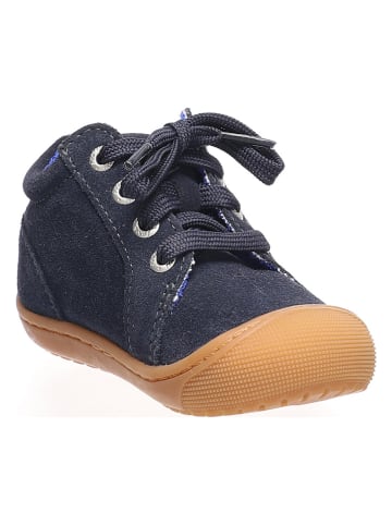 Lurchi Skórzane buty "Ino" w kolorze granatowym do nauki chodzenia