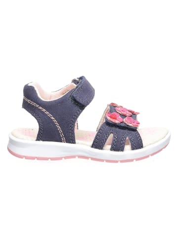 Lurchi Leder-Sandalen "Diana" in Dunkelblau/ Pink