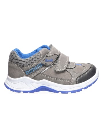 Lurchi Leren sneakers "Mobo" grijs/blauw