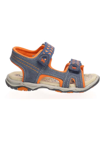 Lurchi Skórzane sandały "Buba S" w kolorze niebiesko-pomarańczowym
