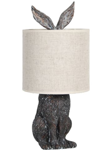 Clayre & Eef Lampa stołowa w kolorze biało-szarym - 43 x Ø 20 cm