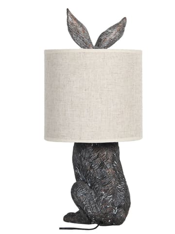 Clayre & Eef Tischleuchte in Beige/ Schwarz - (H)45 cm