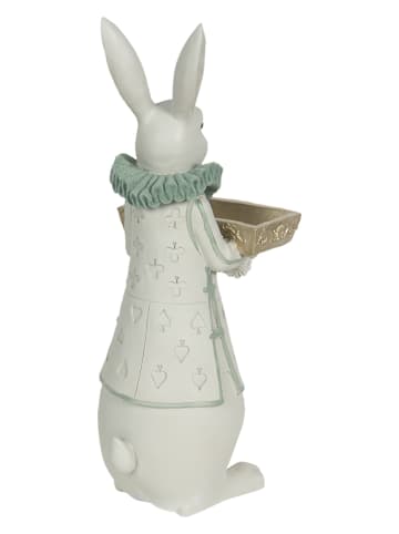 Clayre & Eef Decofiguur "Konijn-meisje" wit - (B)15 x (H)37 x (D)13 cm