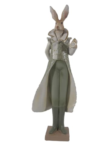 Clayre & Eef Dekofigur "Kaninchen" in Grün - (B)11 x (H)33 x (T)8 cm