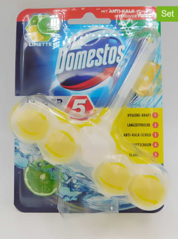 Domestos 9-delige set: toiletblokken "Power 5 - limoen", elk 55 g