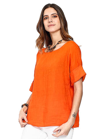 Le Jardin du Lin Linnen shirt oranje