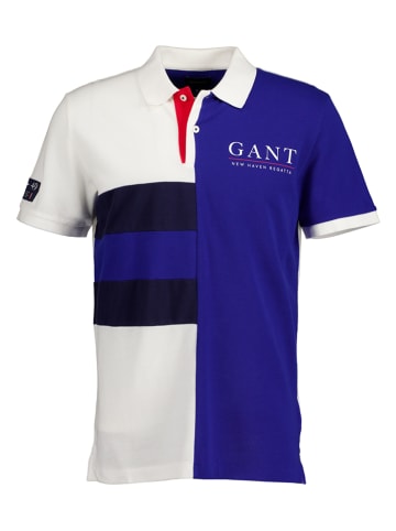 Gant Poloshirt wit/donkerblauw