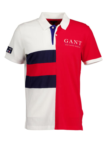 Gant Poloshirt rood/wit
