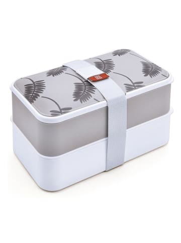 IRIS Isolier-Lunchbox "Bento" in Grau/ Weiß - (B)19 x (H)11 x (T)10 cm