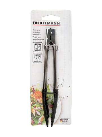 Fackelmann Universalzange in Silber/ Schwarz - (L)18 cm