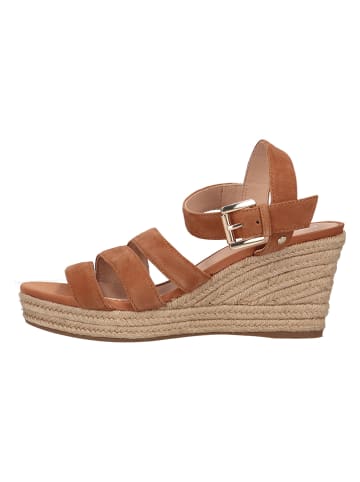 Geox Leder-Keilsandaletten in Hellbraun