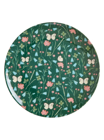 Rice Bijgerechtbord "Sweet Butterfly" groen/meerkleurig - Ø 16,5 cm