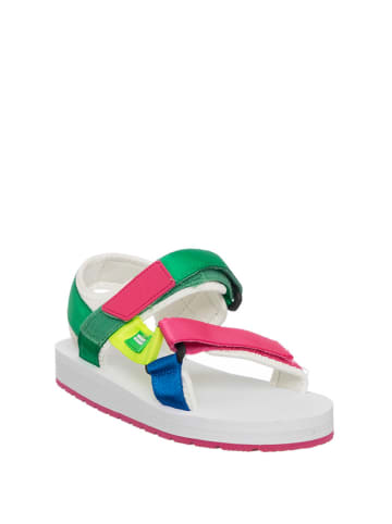 Benetton Sandalen wit/groen