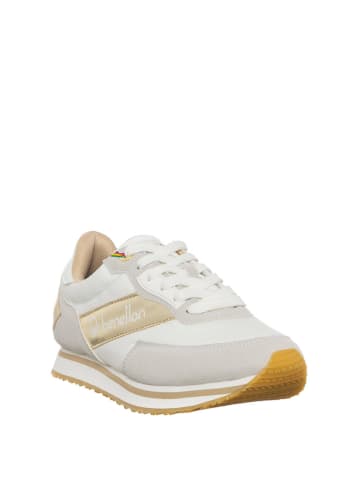 Benetton Sneakersy w kolorze biało-szaro-złotym
