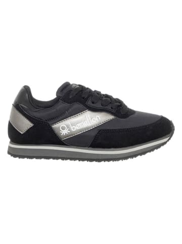 Benetton Sneakers zwart/zilverkleurig