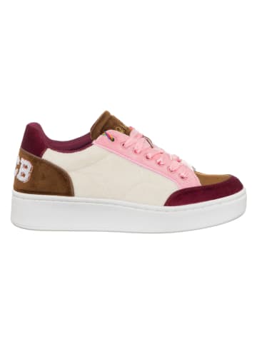 Benetton Sneakers crème/bruin/lichtroze