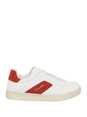 Benetton Sneakers wit/rood
