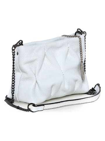 Anna Morellini Leder-Umhängetasche  in Weiß - (B)20 x (H)14 x (T)9 cm
