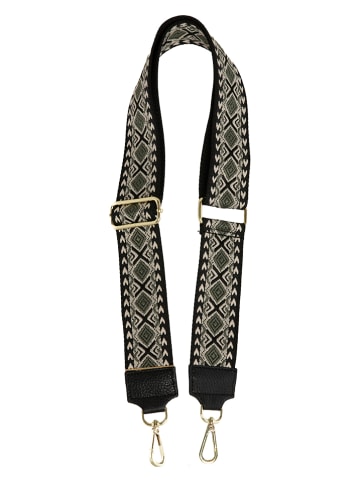 Anna Morellini Pasek w kolorze czarno-zielonym do torebki - dł. 120 cm