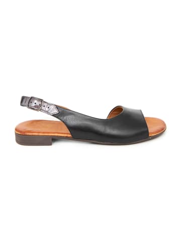Mia Loé Skórzane sandały w kolorze czarnym