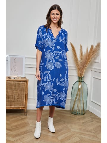 Plume Linnen jurk blauw