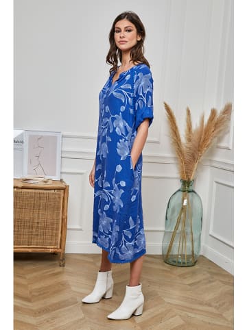 Plume Linnen jurk blauw