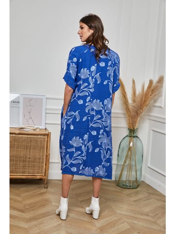Plume Linnen jurk blauw