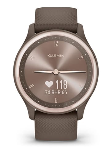 Garmin Hybrid-Smartwatch "vívomove® Sport" in Braun/ Roségold