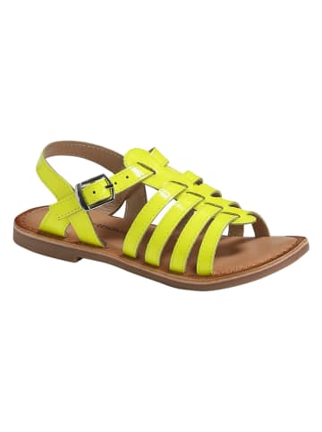 vertbaudet Leren sandalen geel