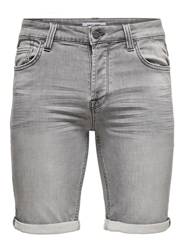 ONLY & SONS Jeans-Shorts in Grau
